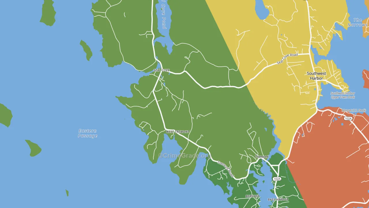 Seal Cove, ME Map of Assault Rates