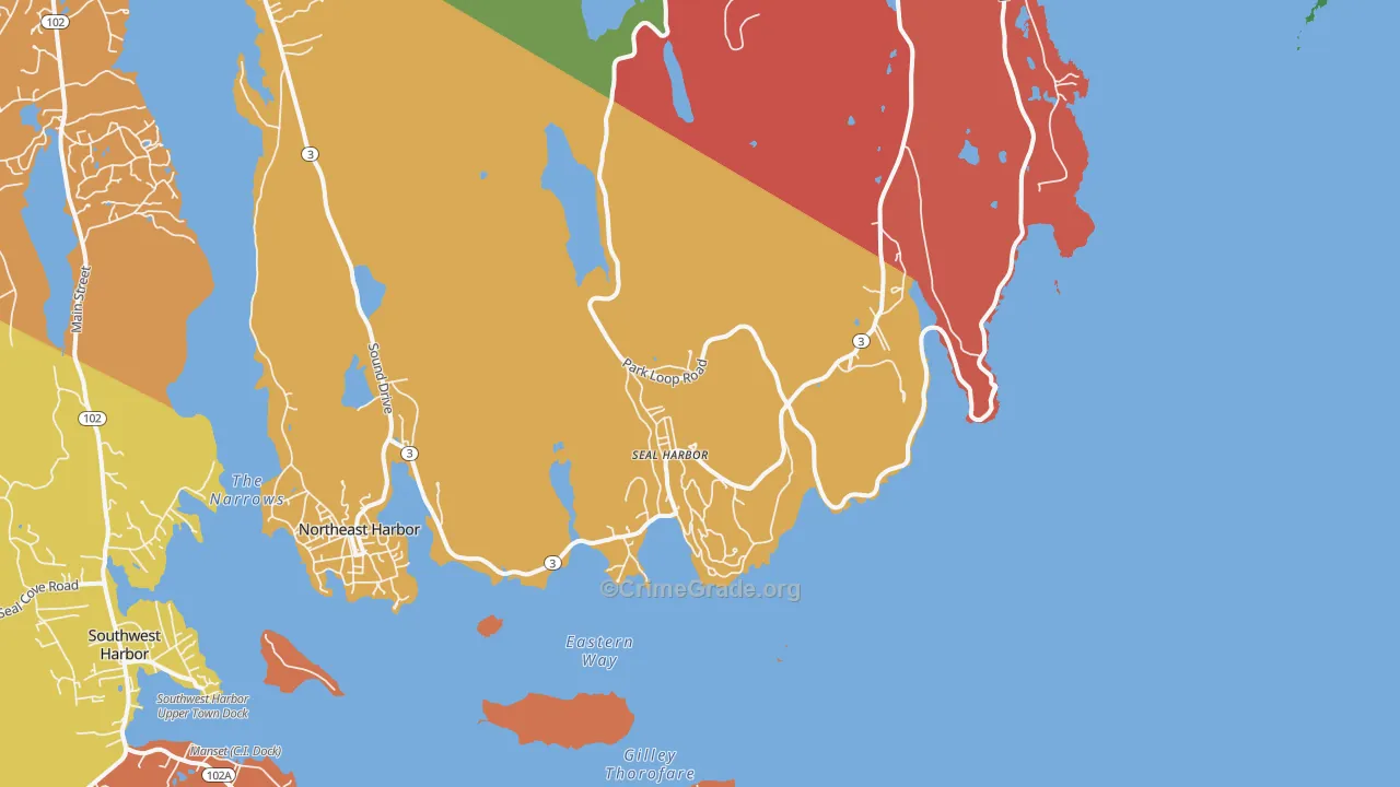 Seal Harbor, ME Map of Assault Rates