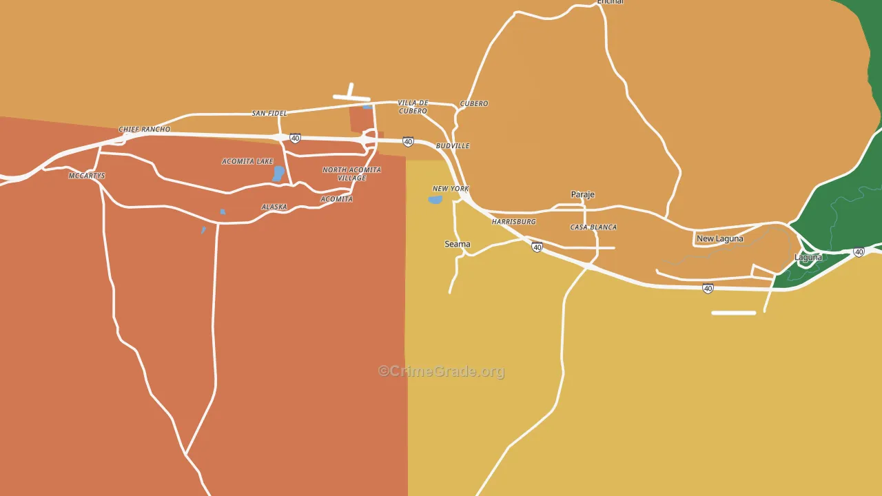 Seama, NM Map of Assault Rates