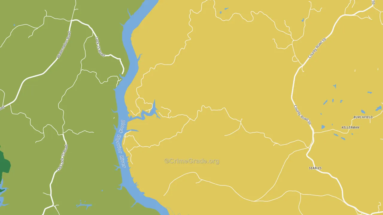 Searles, AL Map of Assault Rates