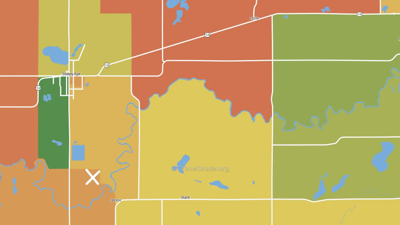 Searles, MN Map of Assault Rates