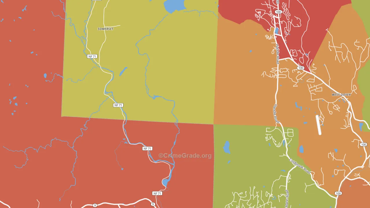 Searsburg, VT Map of Assault Rates