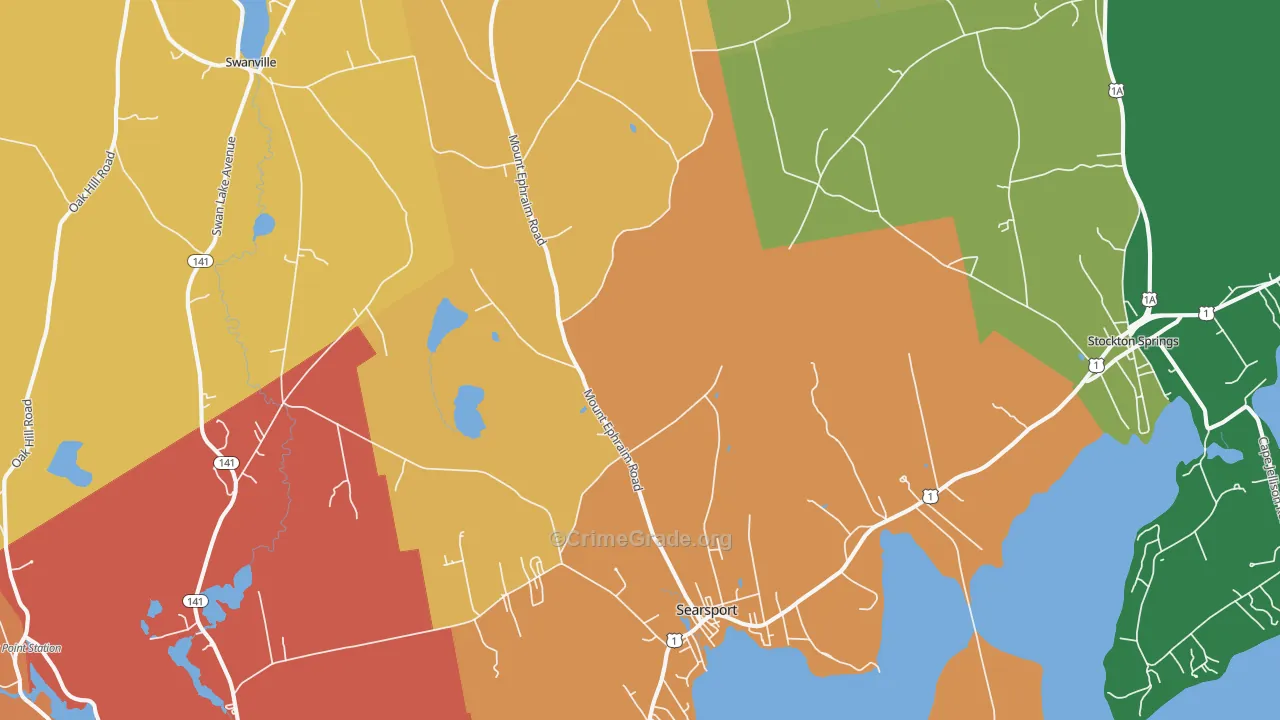 Searsport, ME Map of Assault Rates