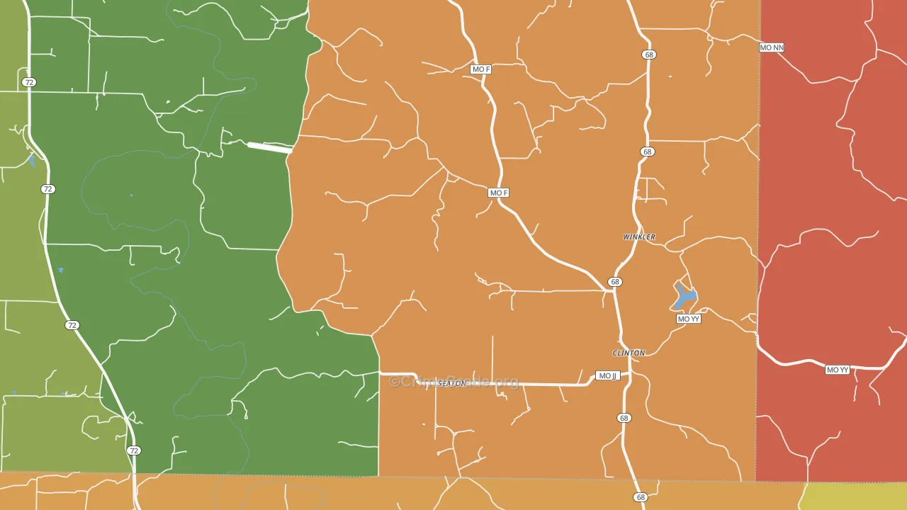 Seaton, MO Map of Assault Rates