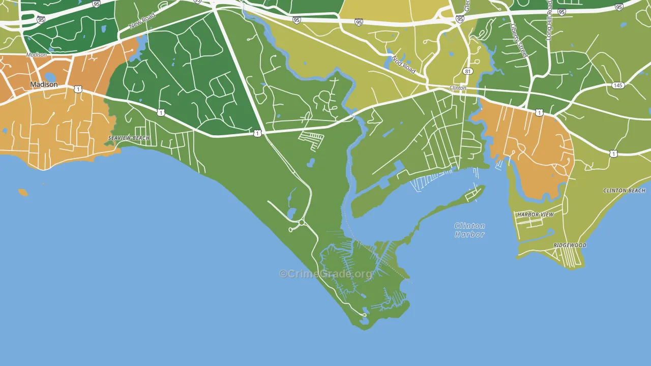 Seaview Beach, CT Map of Assault Rates
