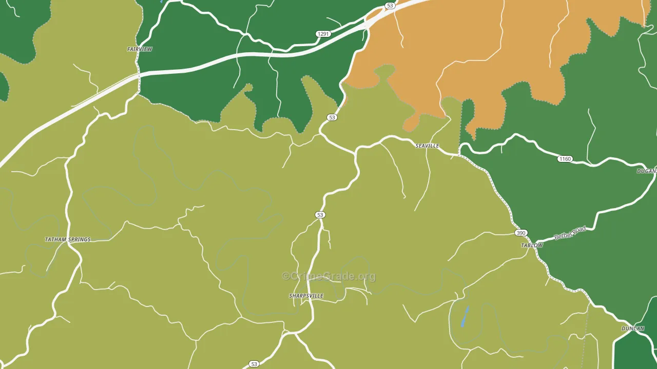 Seaville, KY Map of Assault Rates