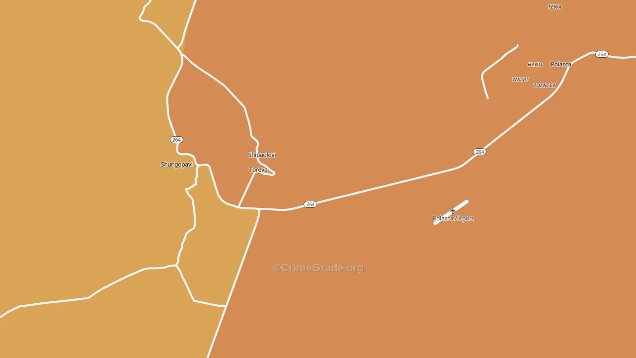 Second Mesa, AZ Map of Assault Rates
