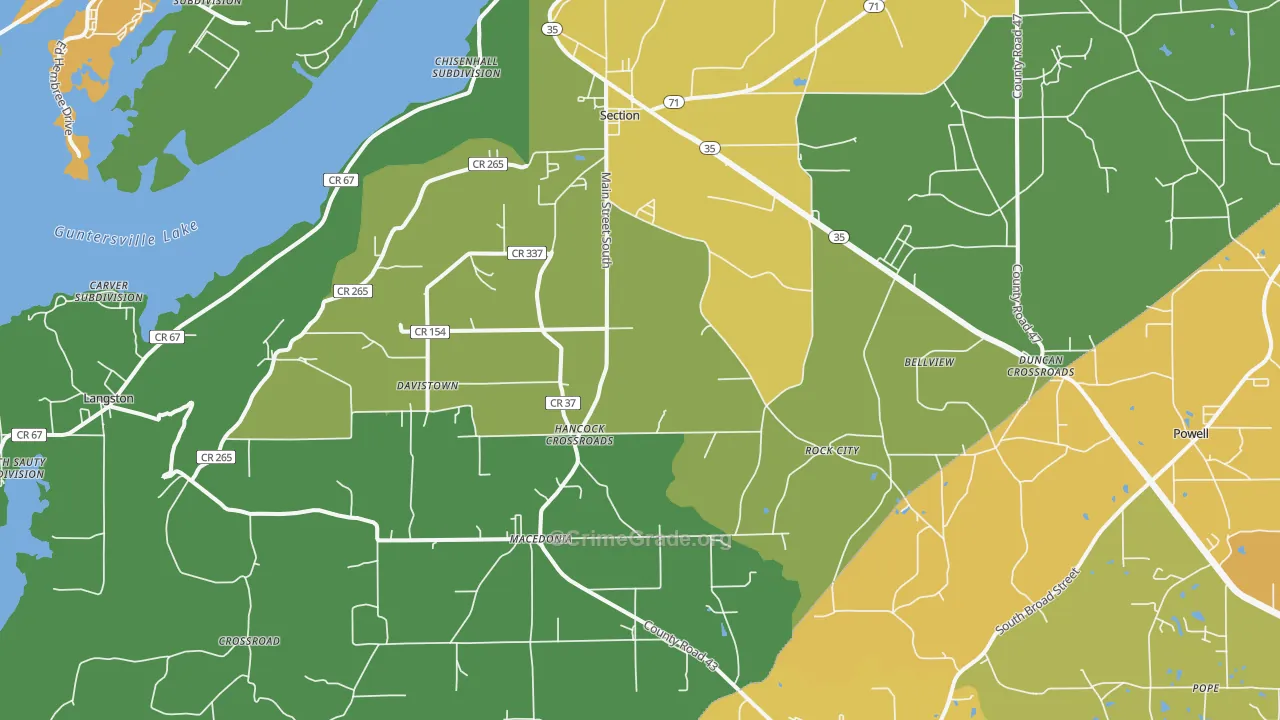 Section, AL Map of Assault Rates