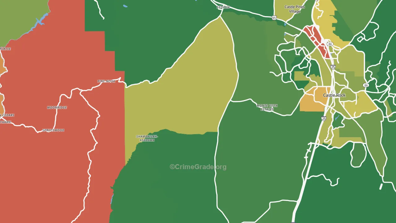 Sedalia, CO Map of Assault Rates