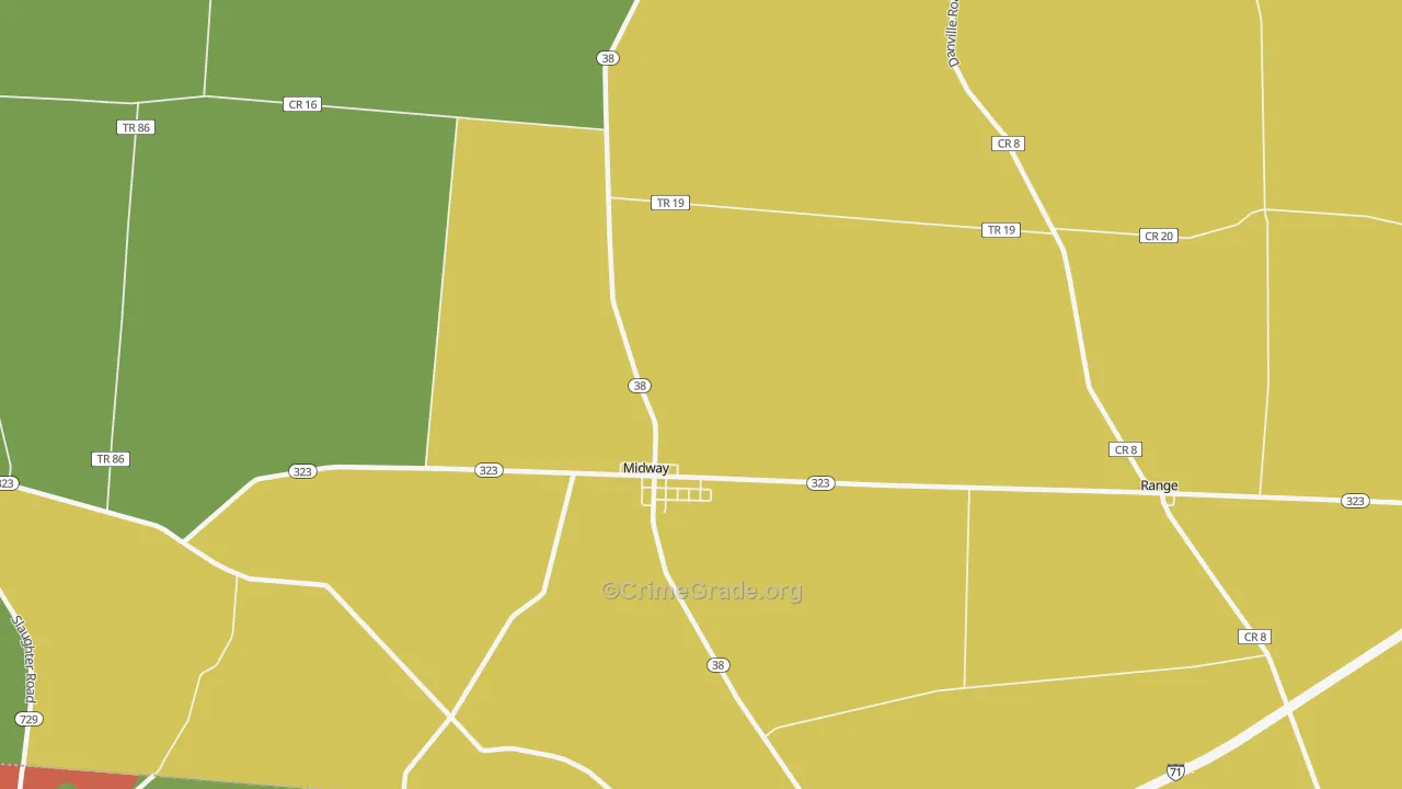 Sedalia, OH Map of Assault Rates