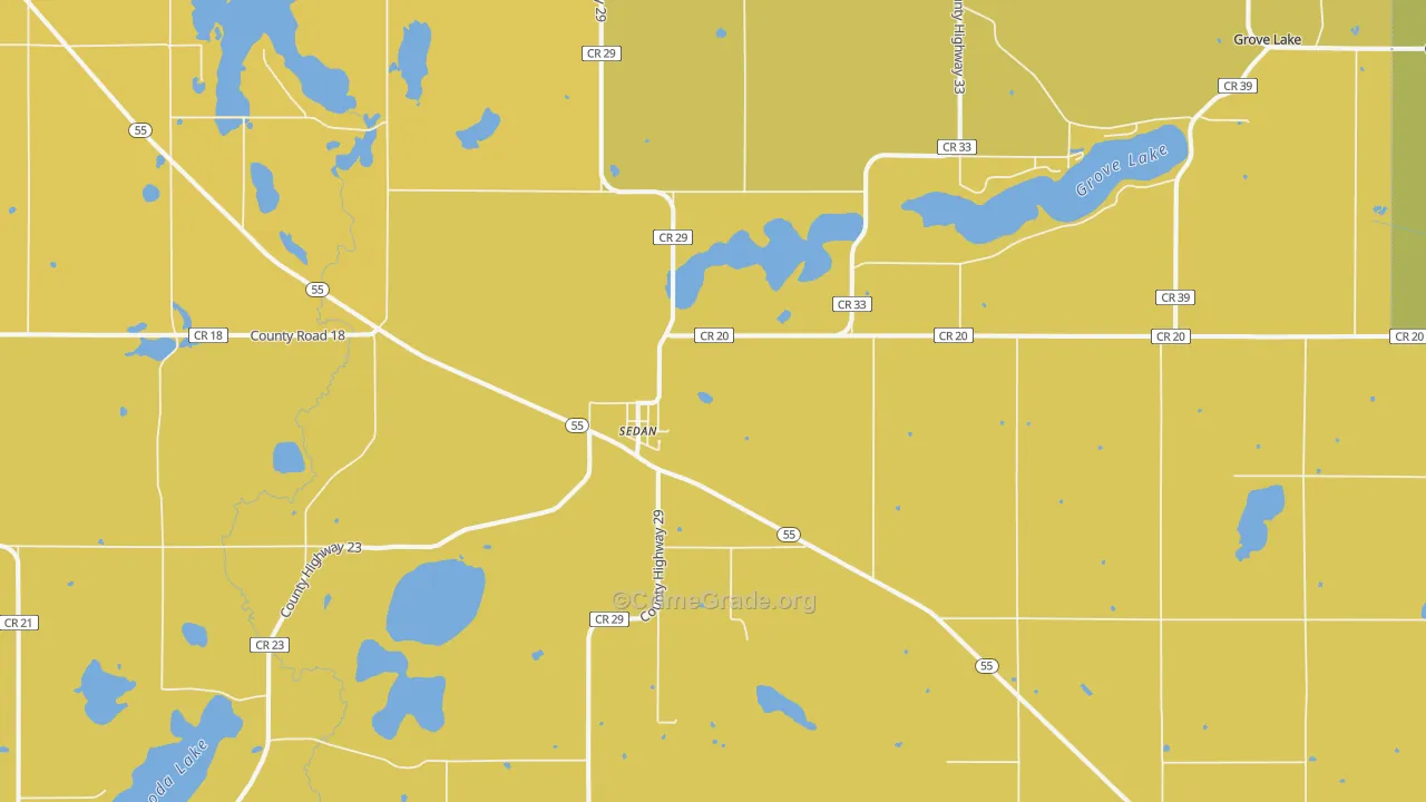 Sedan, MN Map of Assault Rates