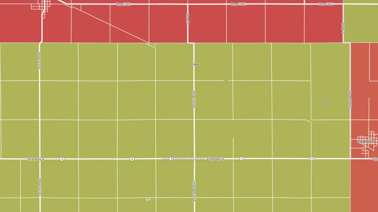 Sedan, NE Map of Assault Rates