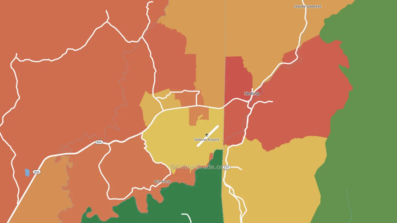Sedona, AZ Map of Assault Rates