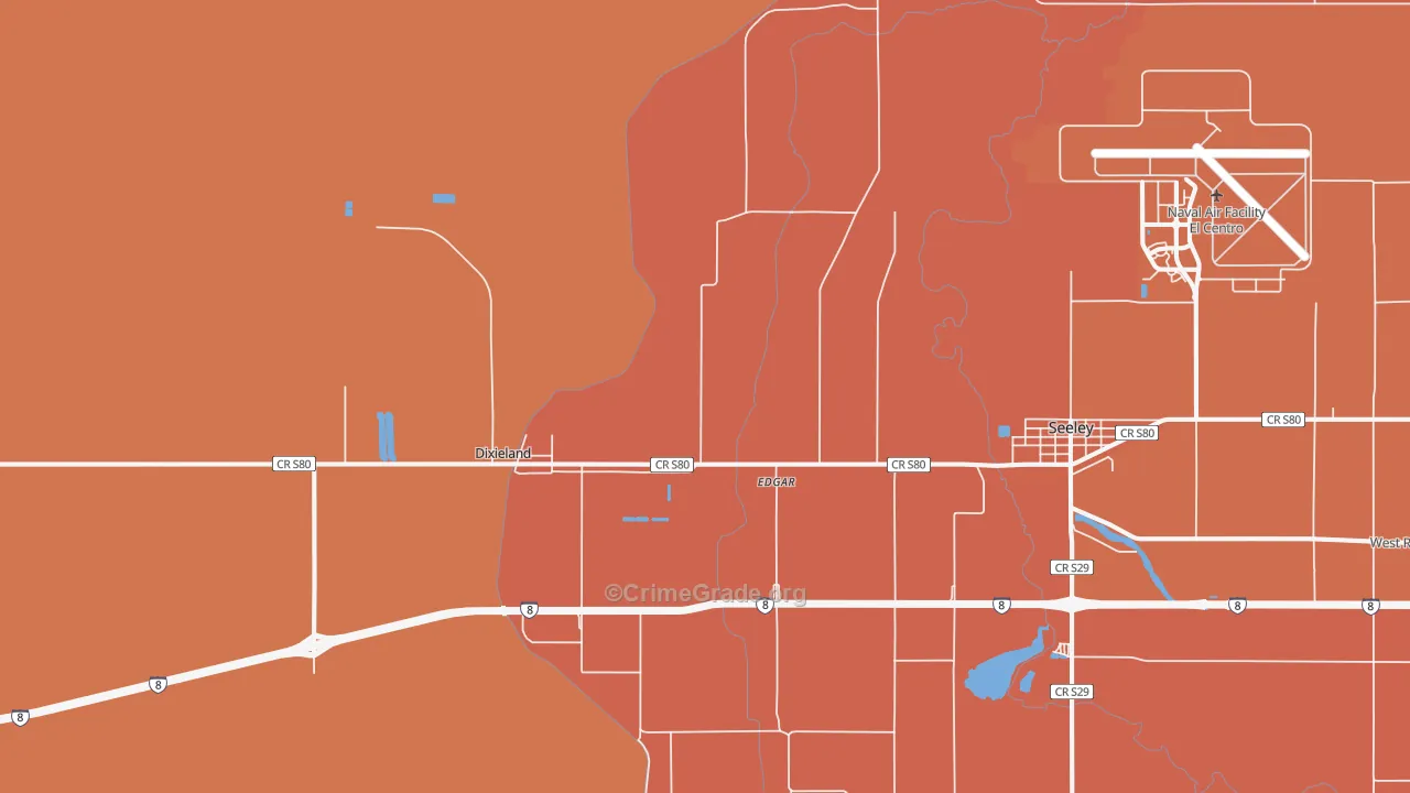 Seeley, CA Map of Assault Rates