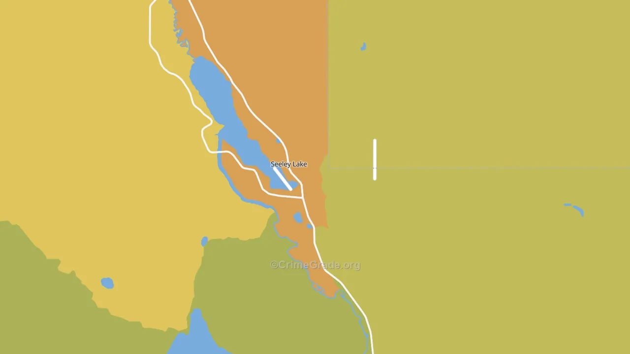 Seeley Lake, MT Map of Assault Rates