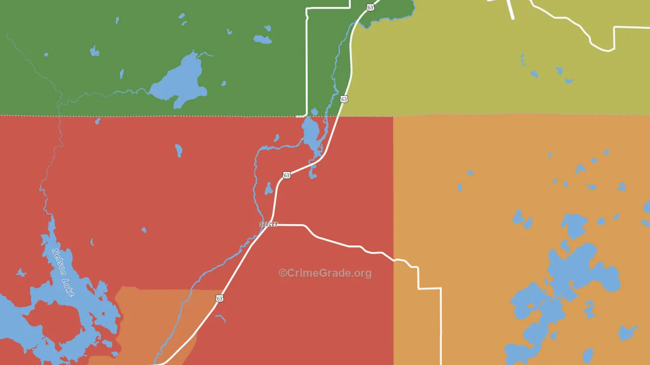Seeleys, WI Map of Assault Rates