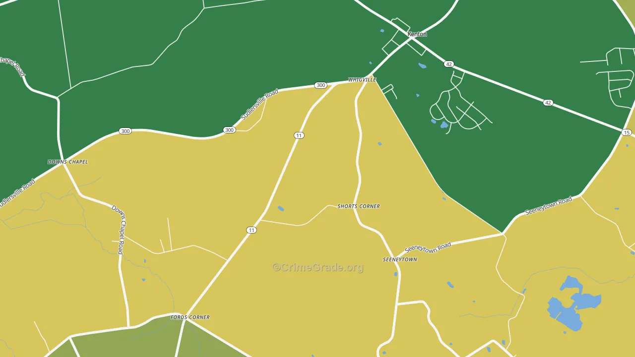 Seeneytown, DE Map of Assault Rates