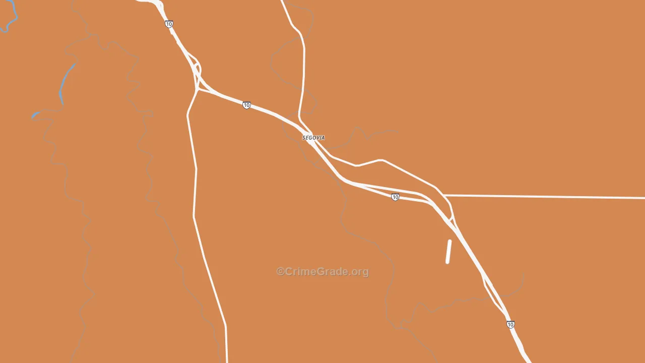 Segovia, TX Map of Assault Rates