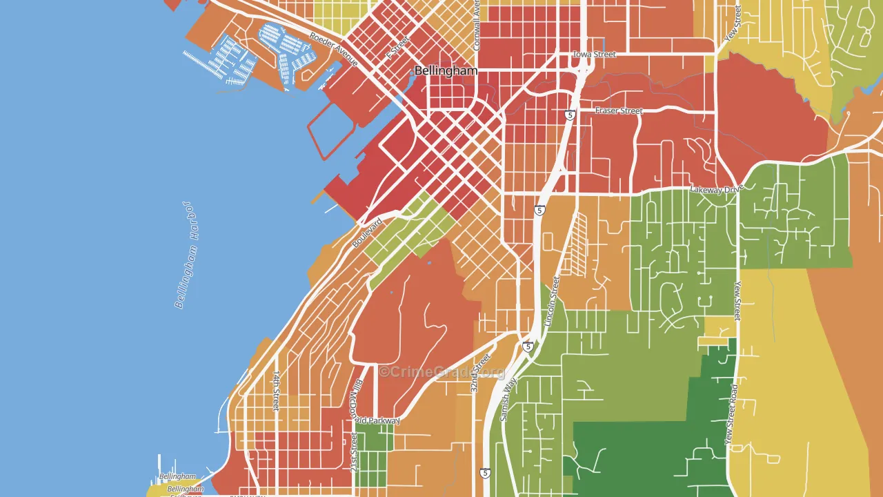 Sehome, Bellingham, WA Map of Assault Rates