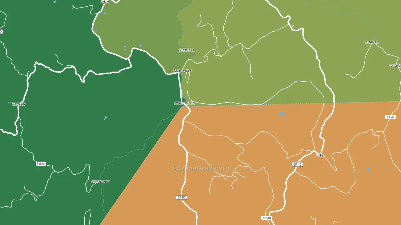 Selbyville, WV Map of Assault Rates