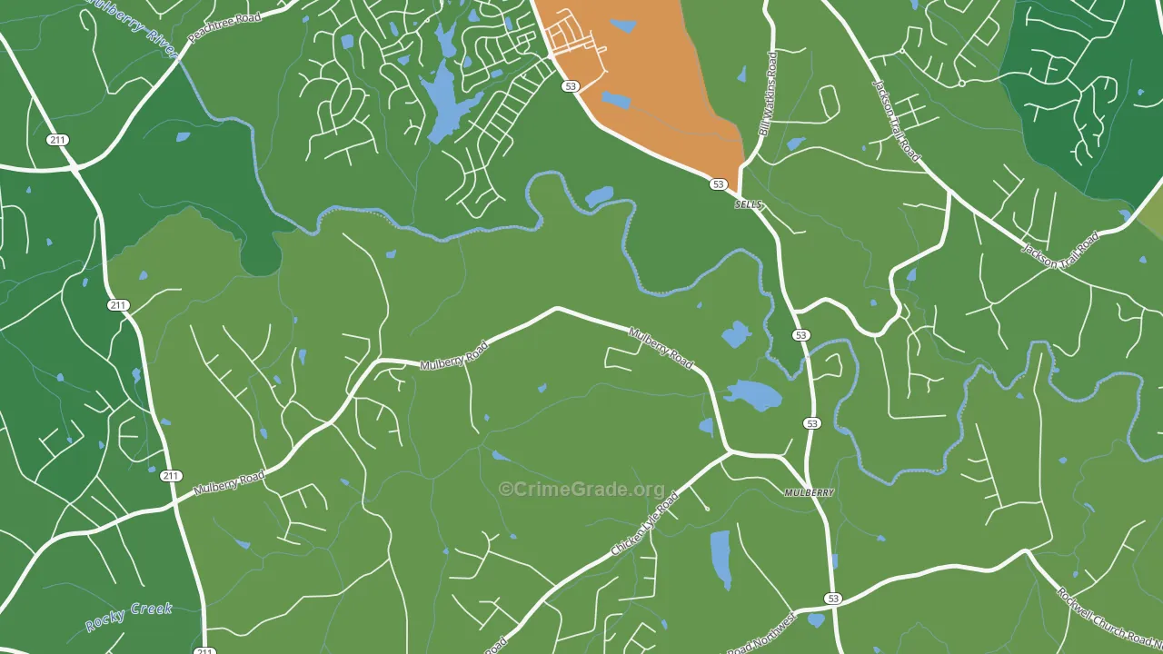Sells, GA Map of Assault Rates
