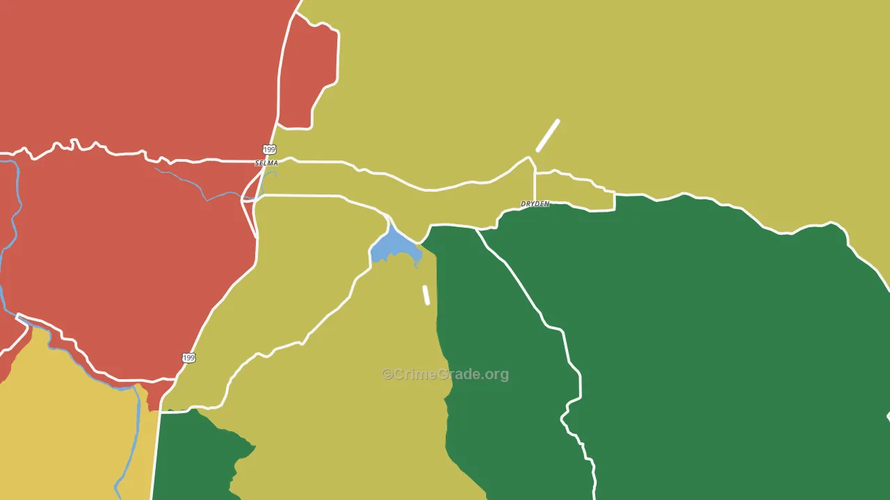 Selma, OR Map of Assault Rates