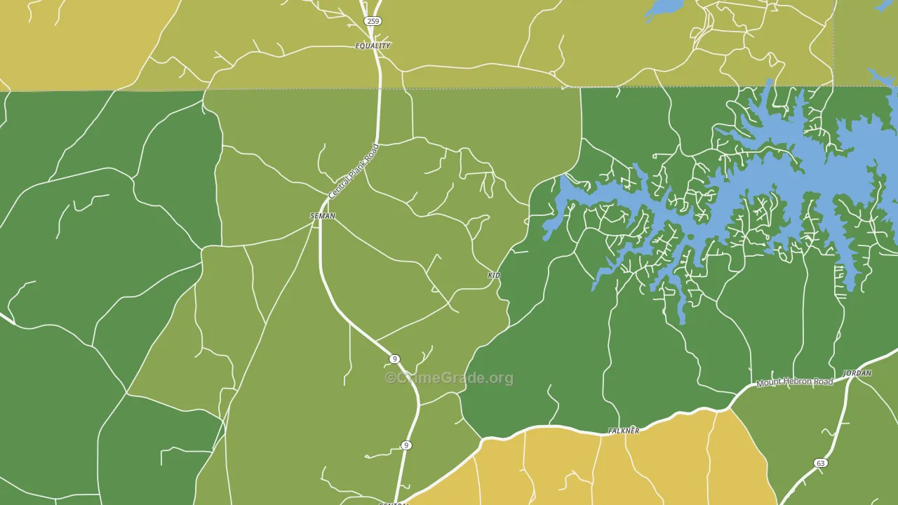 Seman, AL Map of Assault Rates