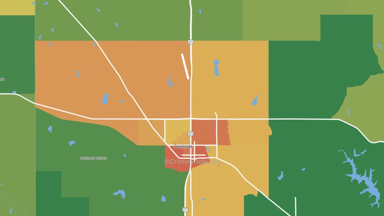 Seminole, OK Map of Assault Rates