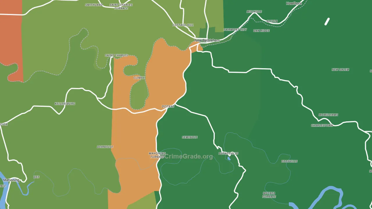Seminole, PA Map of Assault Rates