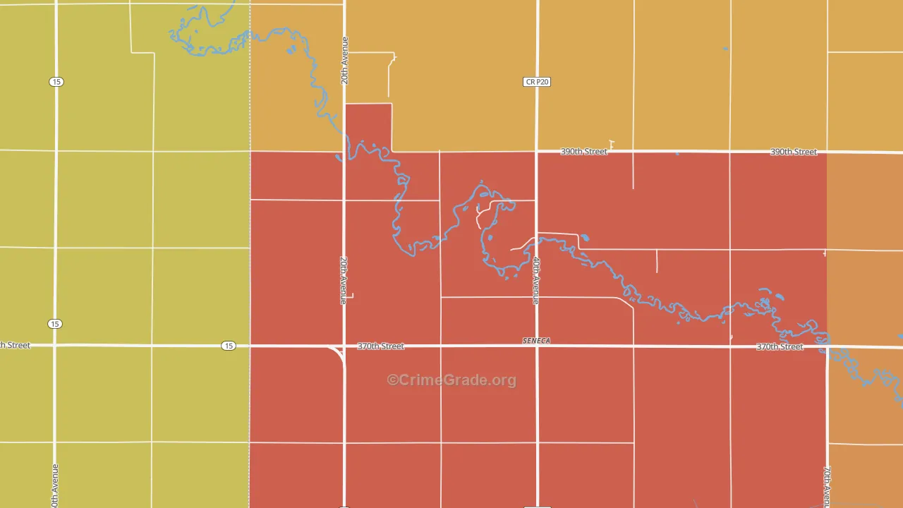 Seneca, IA Map of Assault Rates