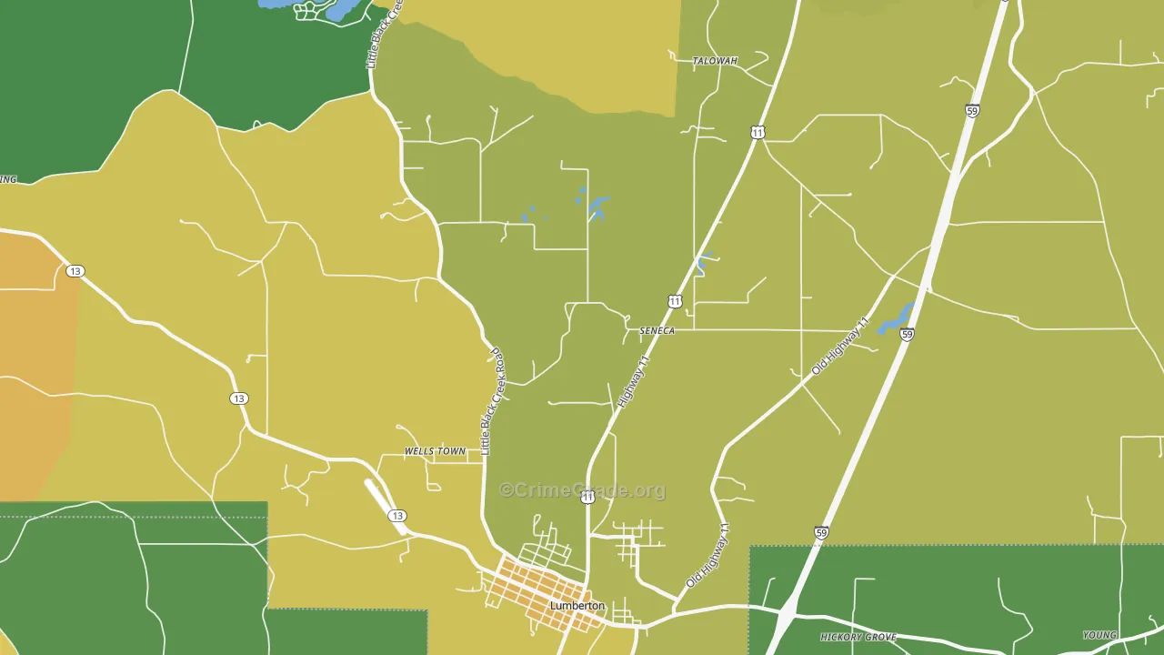 Seneca, MS Map of Assault Rates