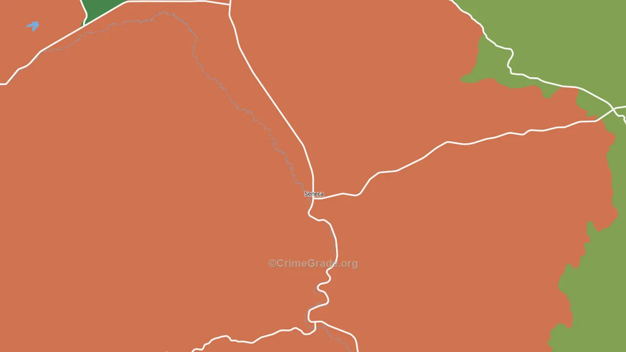 Seneca, OR Map of Assault Rates