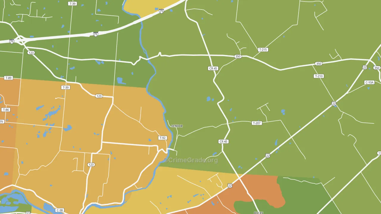 Senior, OH Map of Assault Rates