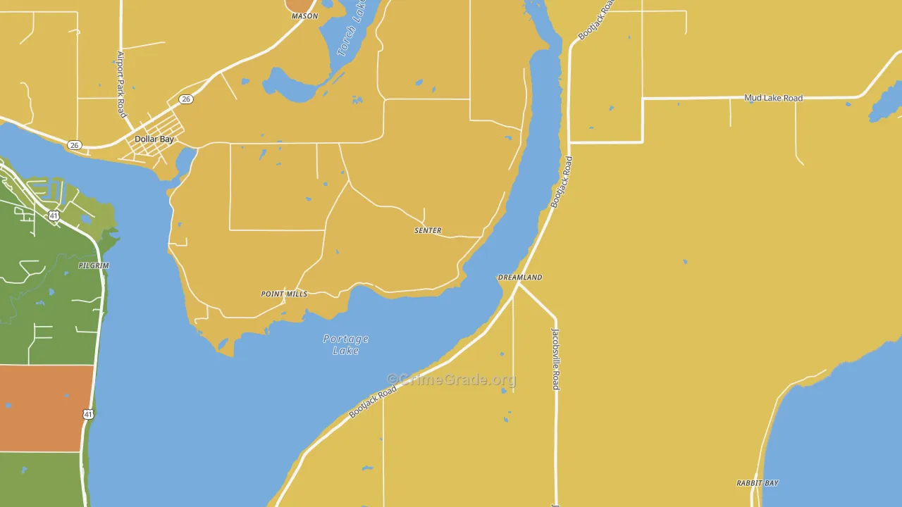 Senter, MI Map of Assault Rates