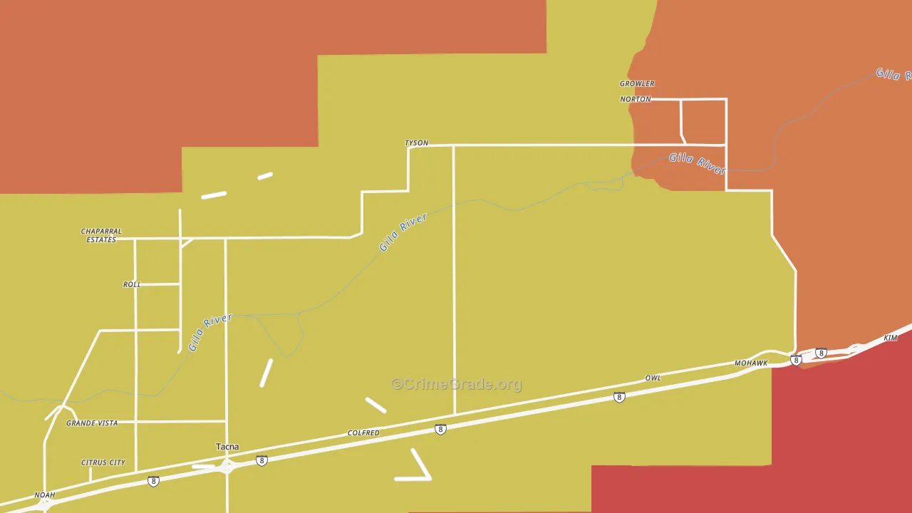 Sentinel, AZ Map of Assault Rates