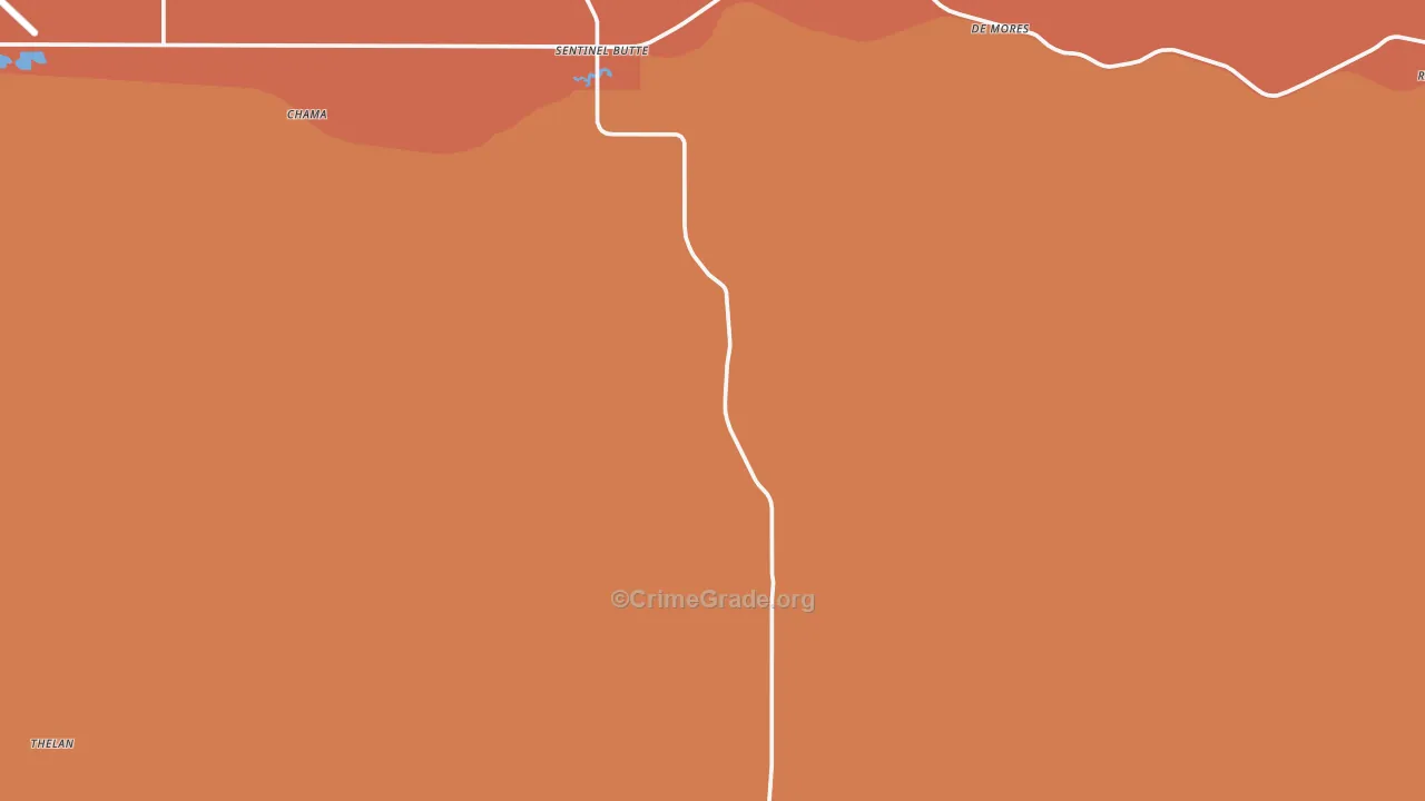 Sentinel Butte, ND Map of Assault Rates
