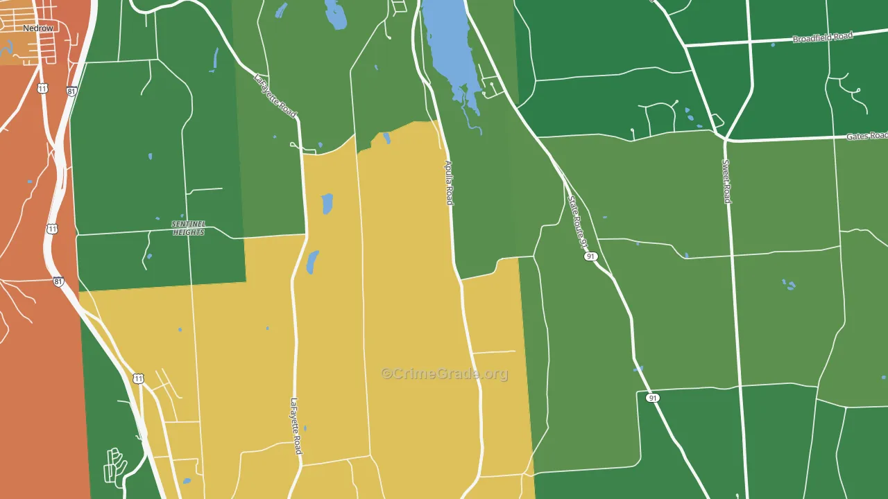 Sentinel Heights, NY Map of Assault Rates