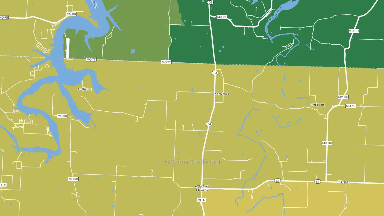 Sentinel, MO Map of Assault Rates
