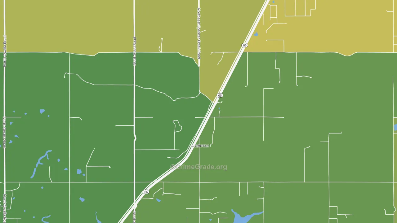Sequoyah, OK Map of Assault Rates