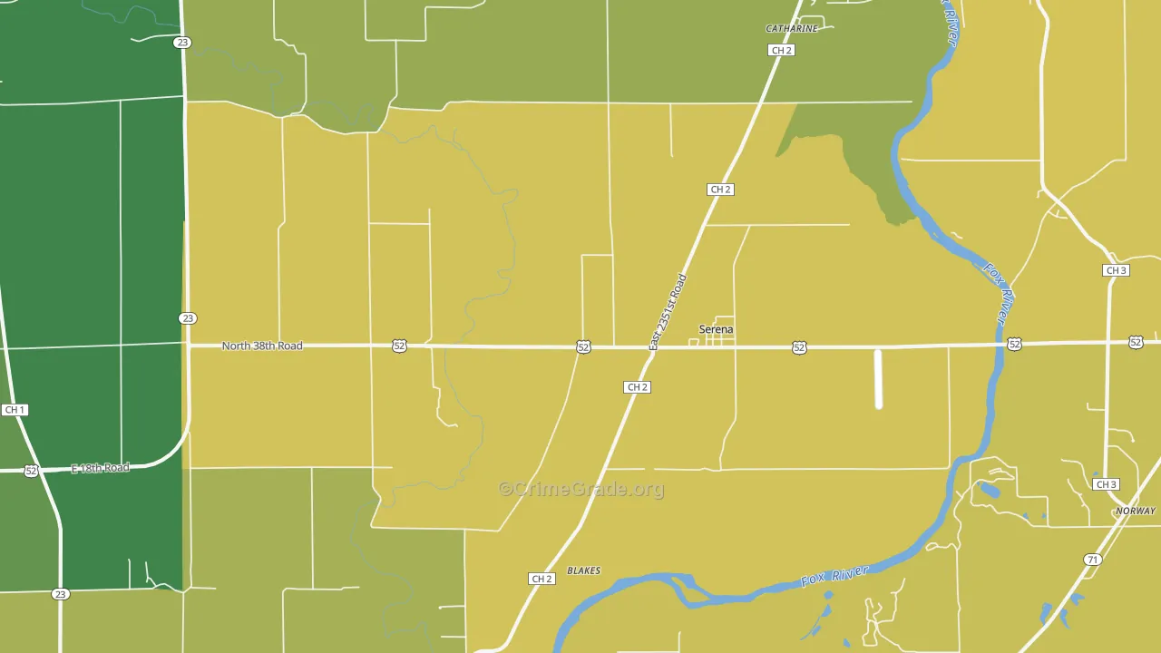 Serena, IL Map of Assault Rates