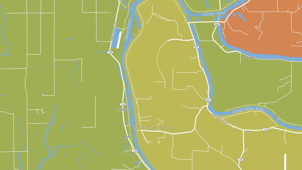 Serena, LA Map of Assault Rates