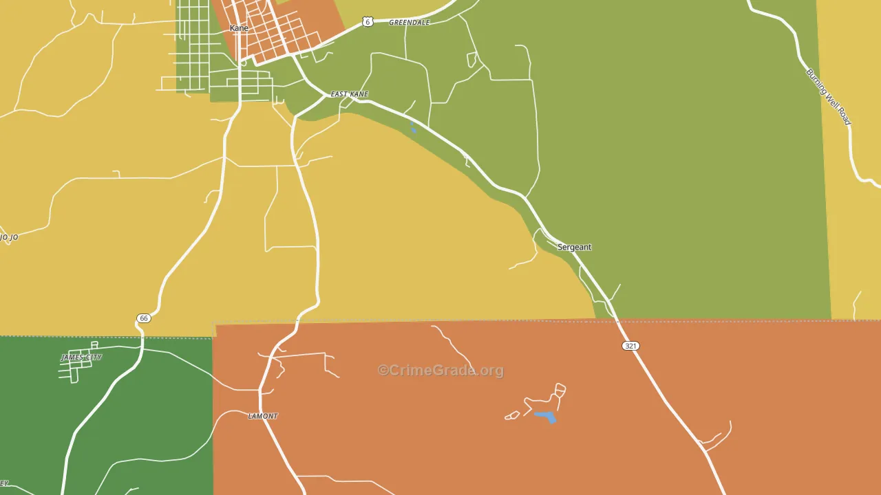 Sergeant, PA Map of Assault Rates