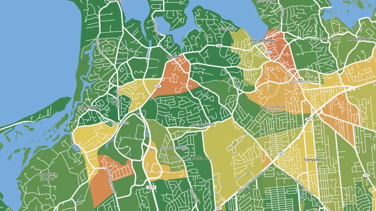 Setauket-East Setauket, NY Map of Assault Rates