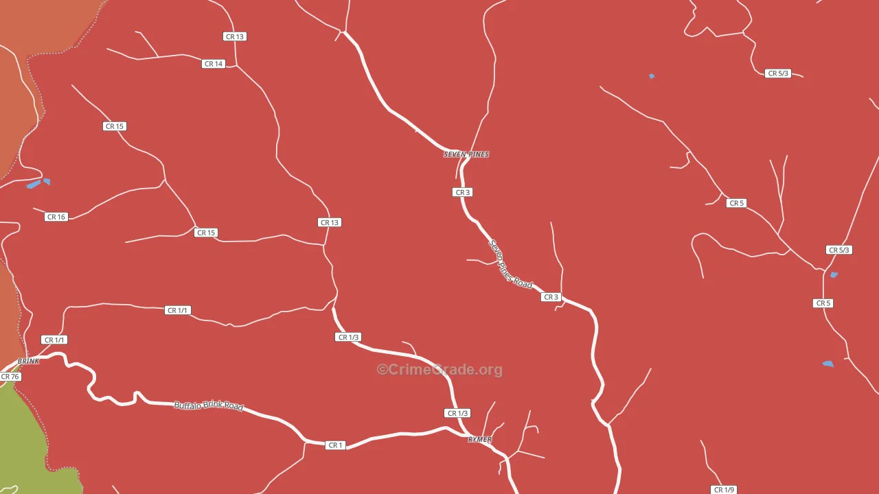 Seven Pines, WV Map of Assault Rates