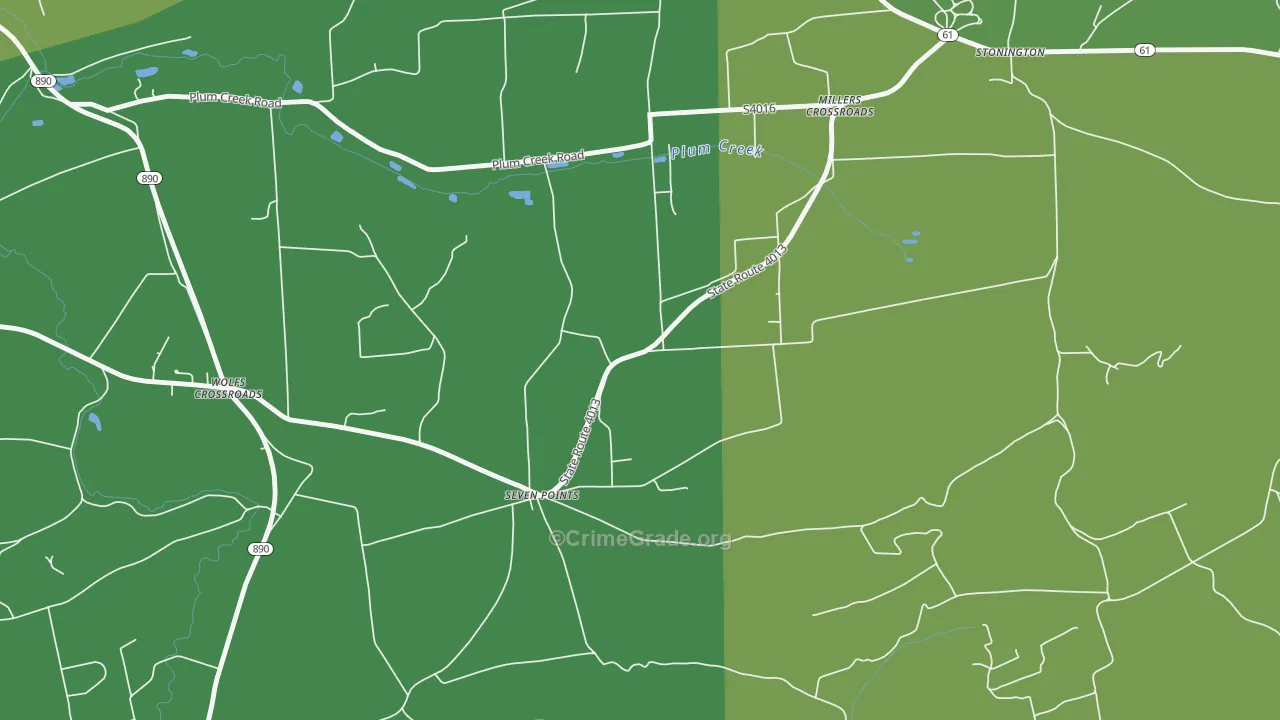 Seven Points, PA Map of Assault Rates