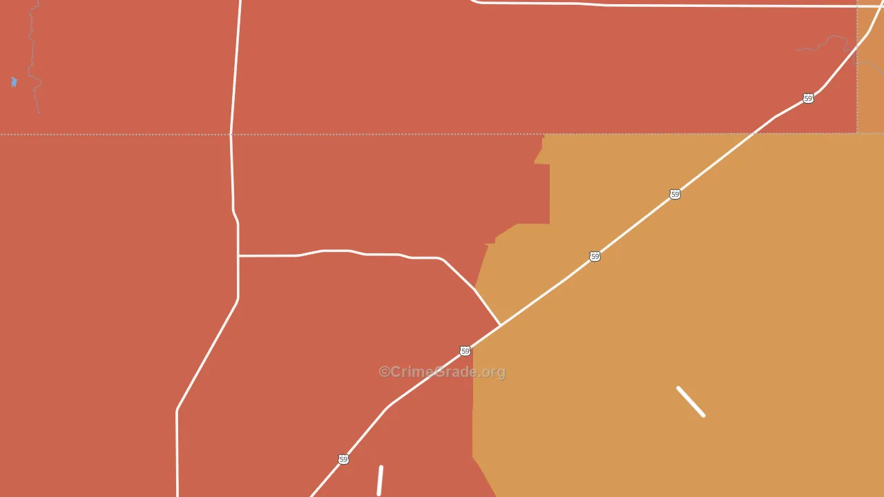 Seven Sisters, TX Map of Assault Rates