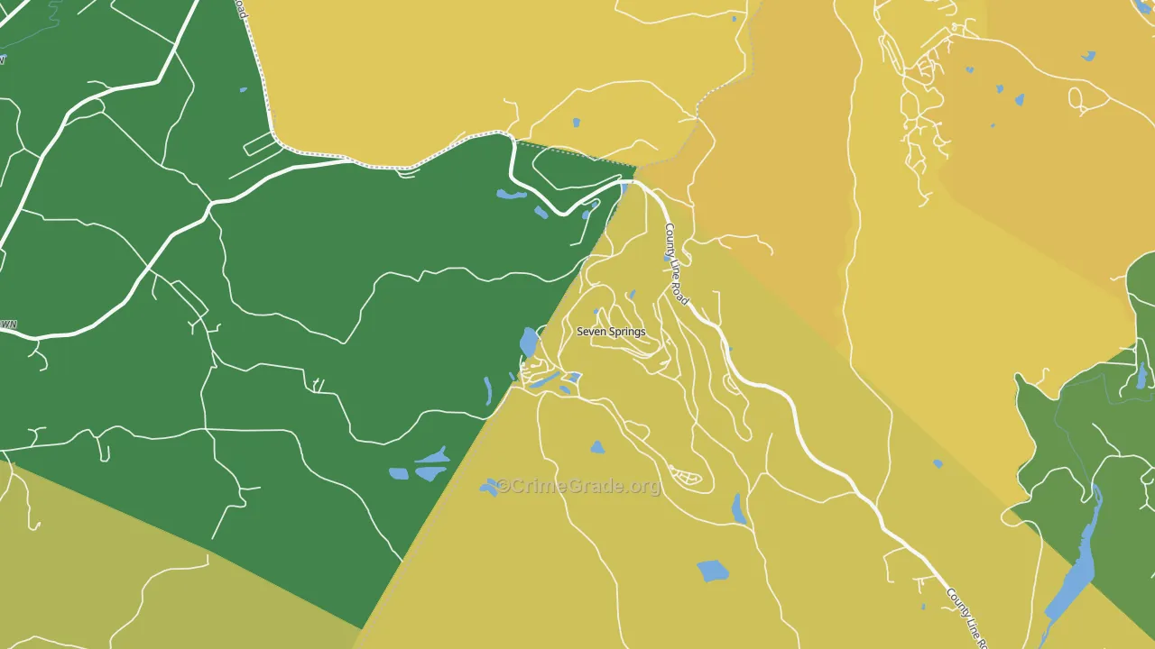 Seven Springs, PA Map of Assault Rates