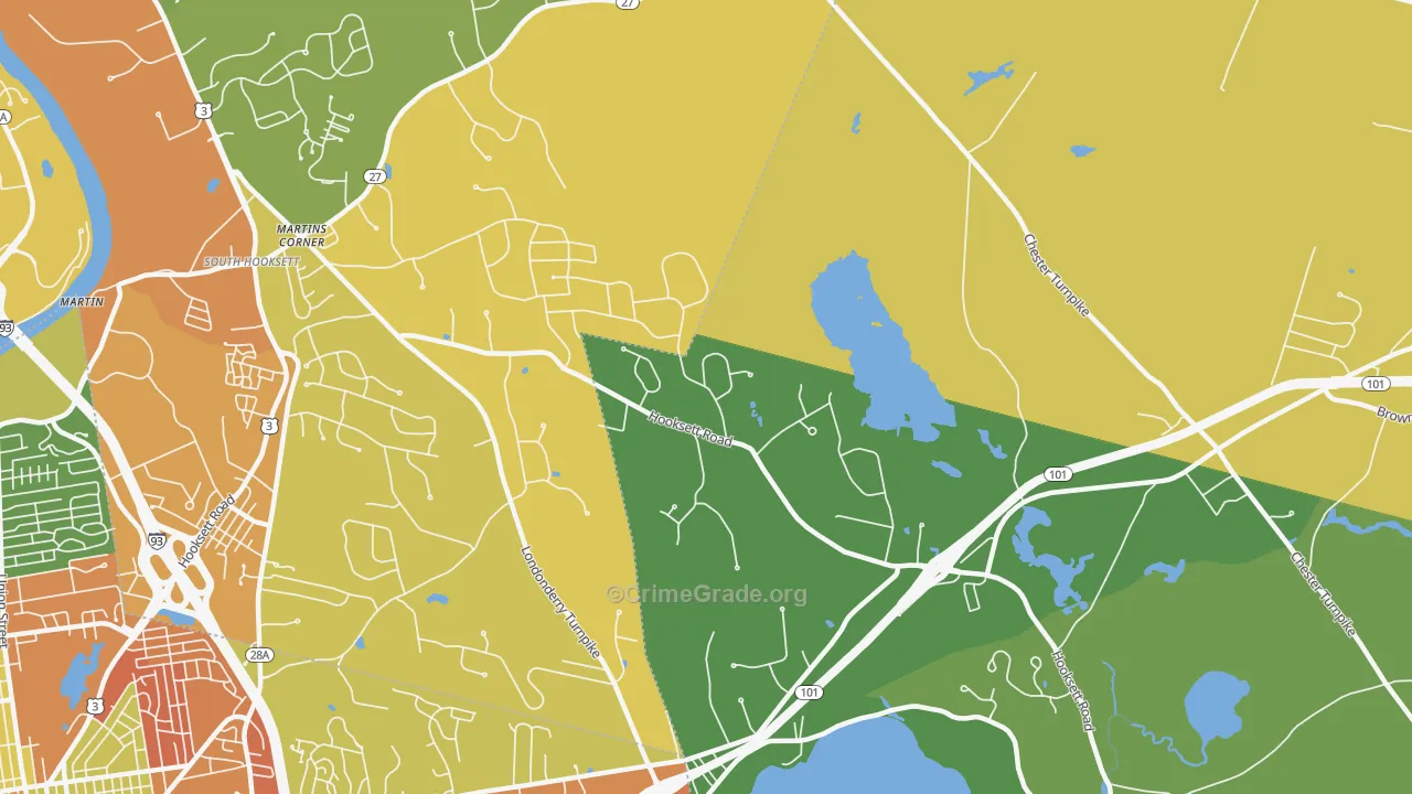 Severance, NH Map of Assault Rates