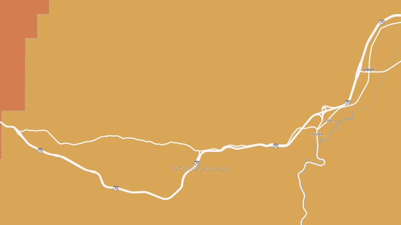 Sevier, UT Map of Assault Rates