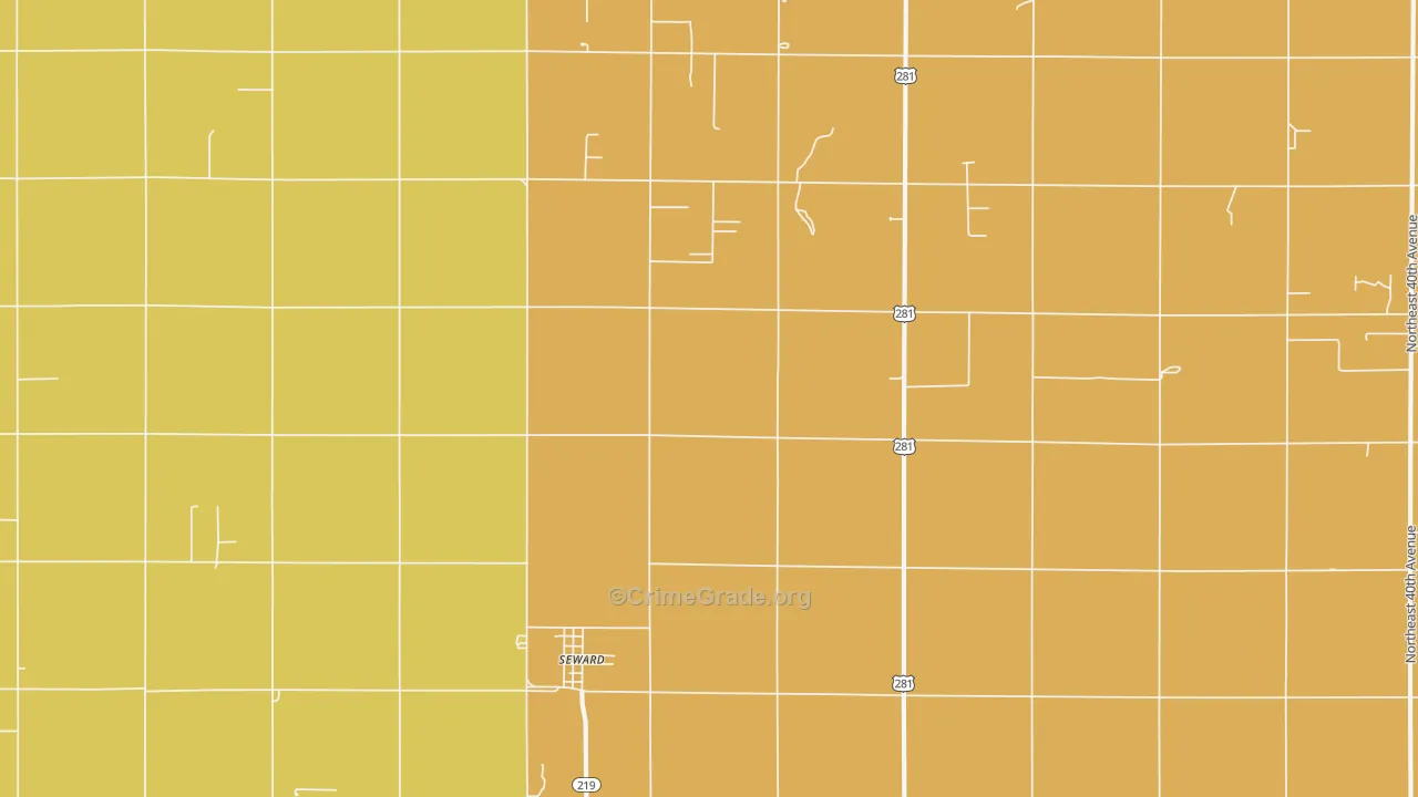 Seward, KS Map of Assault Rates